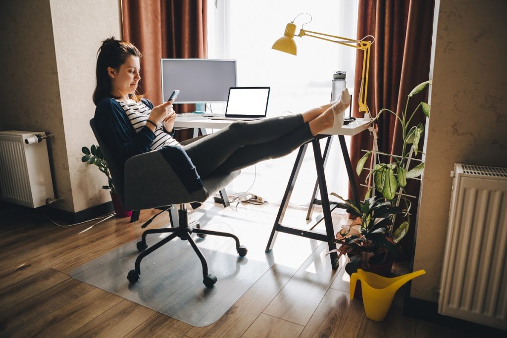 Home office setup in your living space