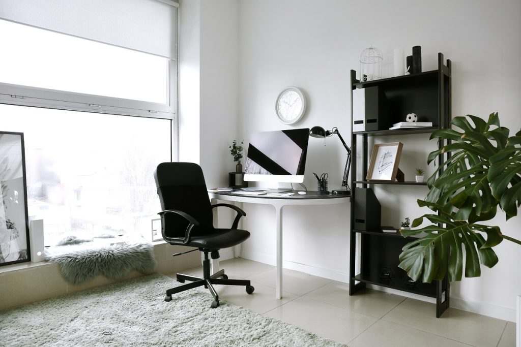 Home office setup with home office chair