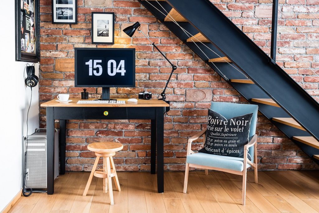 Industrial home office decore