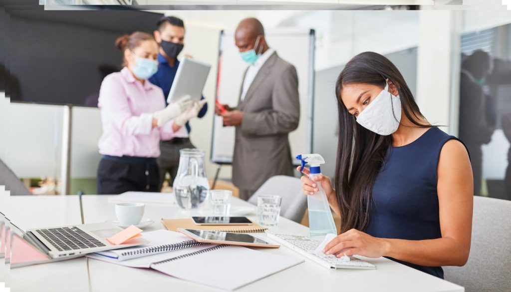 Work from office with masks